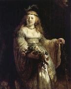 REMBRANDT Harmenszoon van Rijn, Saskia van Uylenburgh in Arcadian Costume